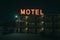 Beltway Motel & Restaurant sign at night, Halethorpe, Maryland