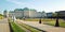 Belvedere Gallery and garden in Vienna. Aged photo