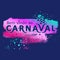 Bem vindo ao carnaval. 2020. Vector Portuguese logo translates as Welcome to the carnival.