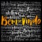 Bem-Vindo (Welcome in Portuguese) word cloud