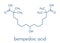 Bempedoic acid hypercholesterolemia drug molecule ATP-citrate lyase inhibitor. Skeletal formula.