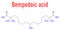 Bempedoic acid hypercholesterolemia drug molecule. ATP-citrate lyase inhibitor. Skeletal formula.