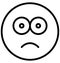 bemused face, gaze emoticon Vector Isolated Icon which can easily modify or edit