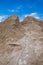 Ben Feifel in Badland national park during summer. Badland landscape South Dakota