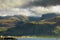 Ben Nevis mountain and Fort William town. Landscape in Highlands
