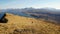 Ben Tianavaig mountain hike in the Scottish Highlands on a sunny afternoon on the Isle of Skye, United Kingdom.