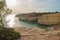 Benagil beach caves in the coastline Algarve Portugal