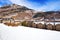 Benasque village Benas skyline in Huesca Spain