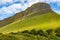 Benbulbin mountain with rocks and vegetation