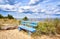 Bench on the cliff in Ãœckeritz on the beach. Baltic Sea in Mecklenburg-Vorpommern, Germany