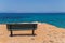 Bench on the coast in Aegina