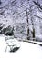 Bench covered in powdery soft snow