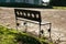 Bench decorated with shapes of sycamore leaves, a symbol of the city - Sao Francisco de Paula, Brazil