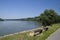 The bench on edge of Danube