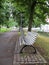 On this bench in Esslingen there is only a some paint left