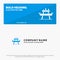 Bench, Food, Park, Seat, Picnic SOlid Icon Website Banner and Business Logo Template