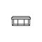 Bench furniture line icon