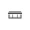Bench furniture vector icon