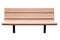 A bench. Isolated, with clipping path