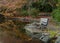 Bench at Lithia Park by the lake