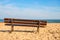 Bench on a lonesome beach of the Baltic Sea