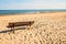 Bench on a lonesome beach of the Baltic Sea