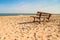 Bench on a lonesome beach of the Baltic Sea