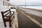 Bench near the highway to the island of Sviyazhsk