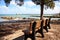 Bench overlooks the Anna Maria Island City pier