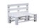 Bench pallets on a white background