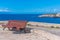 Bench at Palomas viewpoint at Tenerife, Canary Islands, Spain