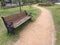 A bench on the park.