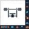 Bench Press with Barbel icon flat