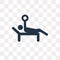 Bench Press Weightlifting vector icon isolated on transparent ba