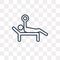 Bench Press Weightlifting vector icon isolated on transparent ba