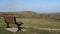 Bench seat overlooking the Sussex Southdowns in England.