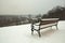 Bench in snow