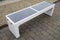 Bench with solar battery to power wifi and charge mobile devices.