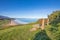 Bench on top of Vega Beach in Asturias