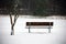 Bench under snow in Michigan cold winter lonely sad