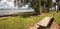 Bench view of Boats at the Ken Thompson park in Sarasota