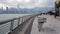 Bench view of hong kong island along the avenue of stars