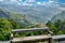 Bench and View of Mountains from Ban Jabo Village in Northern Thailand