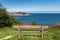 A bench with view over Scarborough, North Yorkshire, UK