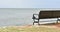 Bench, Wooden and Iron, overlooking Lake Hefner