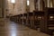 Benches of a catolic italian church