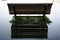 Benches in a puddle after the heavy rain in the morning in Tokyo, Japan