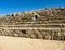 Benches for spectators at the ancient Hippodrome in Israel