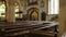 Benches In St. Mary`s Church, Bridgwater, UK