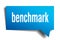 Benchmark blue 3d speech bubble